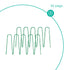 50 U-Shape Ground Pegs - Green